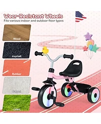 Sugift Convertible Foldable Tricycle with Light-Up Wheels, Ages 1-3