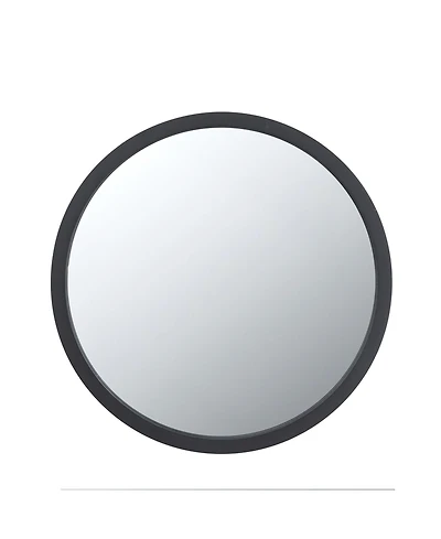 Busdays 20 Inch Circle Wall Mirror with Black Wooden Frame for Living Room Dining Room Foyer Bathroom Office