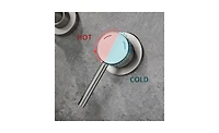 Busdays Brushed Nickel Wall Mount Bathroom Faucet Single Handle 2 Hole with Brass Rough in Valve for Sink or Bathtub