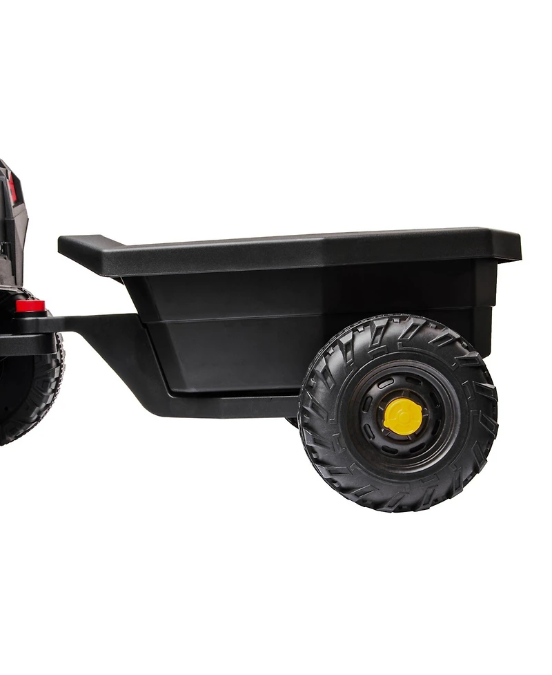 homfan 12V Ride-On Trailer with Locking Hitch Pin, 24.02" x 17.72" x 9.45", 30 pounds, Ages 3-8