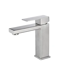 Busdays Single Handle Waterfall Spout Bathroom Faucet for Vanity Sink