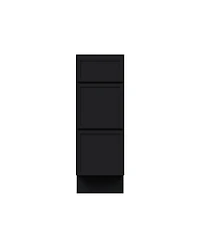 Boyel Living 12 Inch Unfinished Solid Wood 3 Drawer Base Cabinet