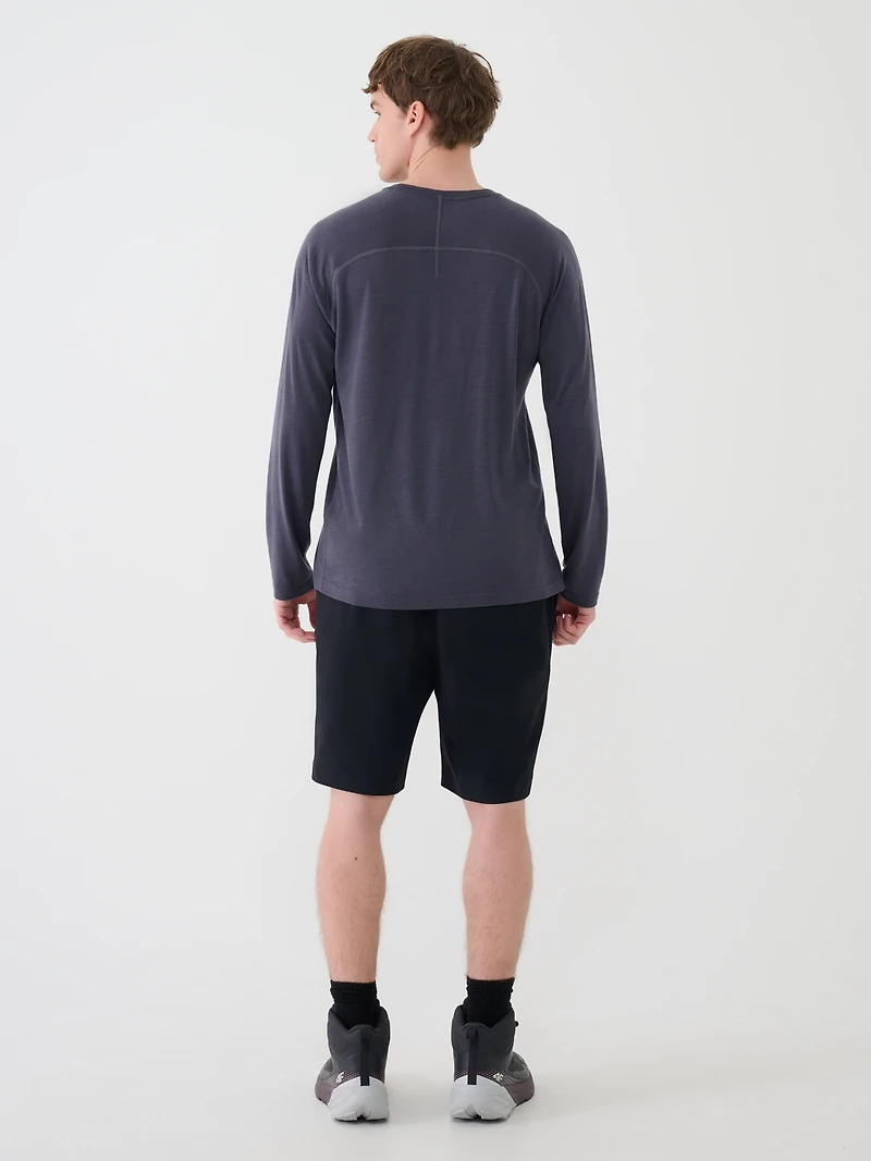 4F Men's Quick-Dry Trekking Long Sleeve Tee Crewneck Fit