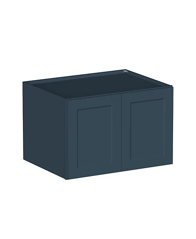 Boyel Living 24 Inch Height Double Door Deep Wall Cabinets with Shelves, Kitchen Cabinet Solid Wood Frame, Soft-Close Slides and Hinge