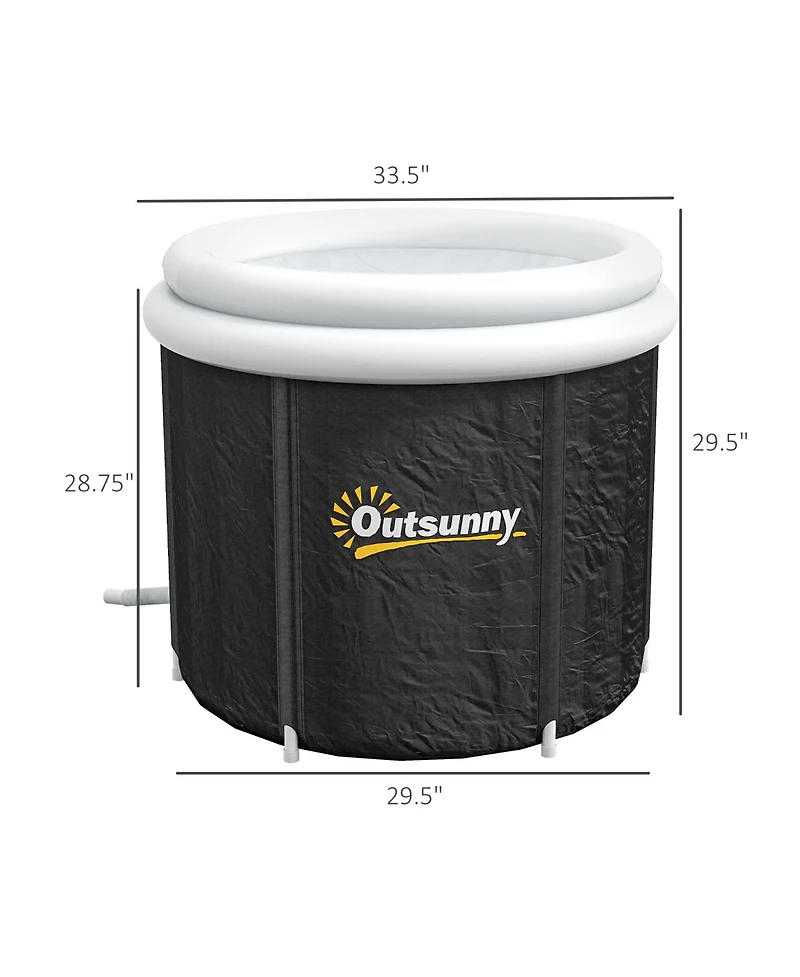 Hikeen Cold Plunge Tub, Portable Ice Bath with Thermo Lid for Athletes' Recovery