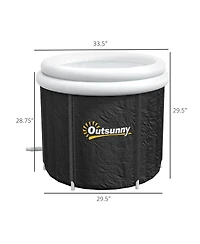 Hikeen Cold Plunge Tub, Portable Ice Bath with Thermo Lid for Athletes' Recovery