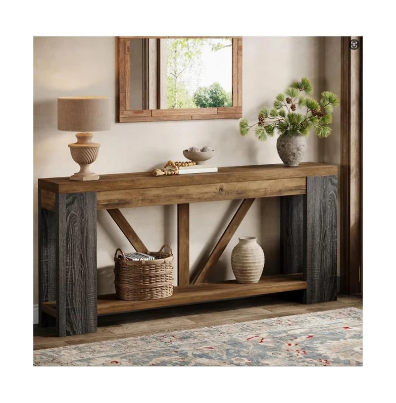 Slickblue Modern 2-Tier Hallway Console Table