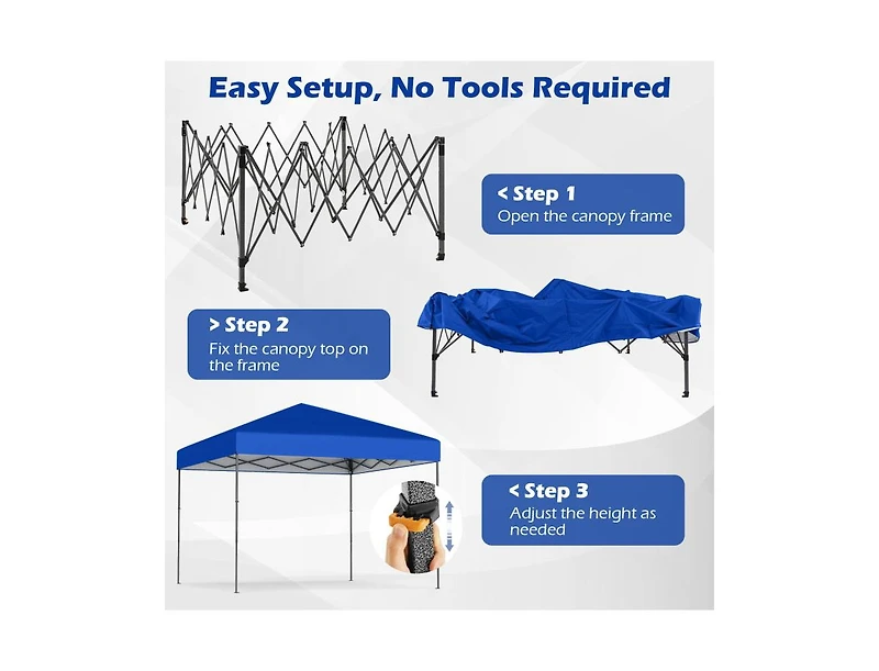 Boyel Living 10 X Feet Pop up Canopy Tent With Portable Carrying Bag And 8 Stakes