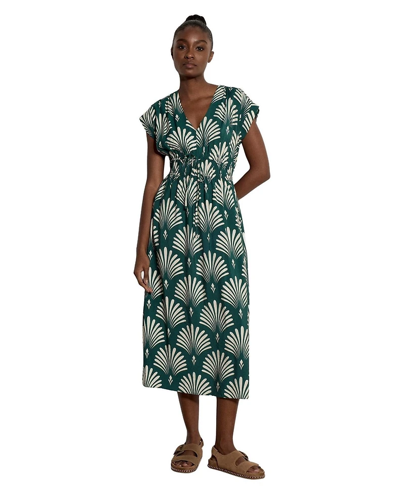 Apricot Women's Palm Geo Smock Waist Dress