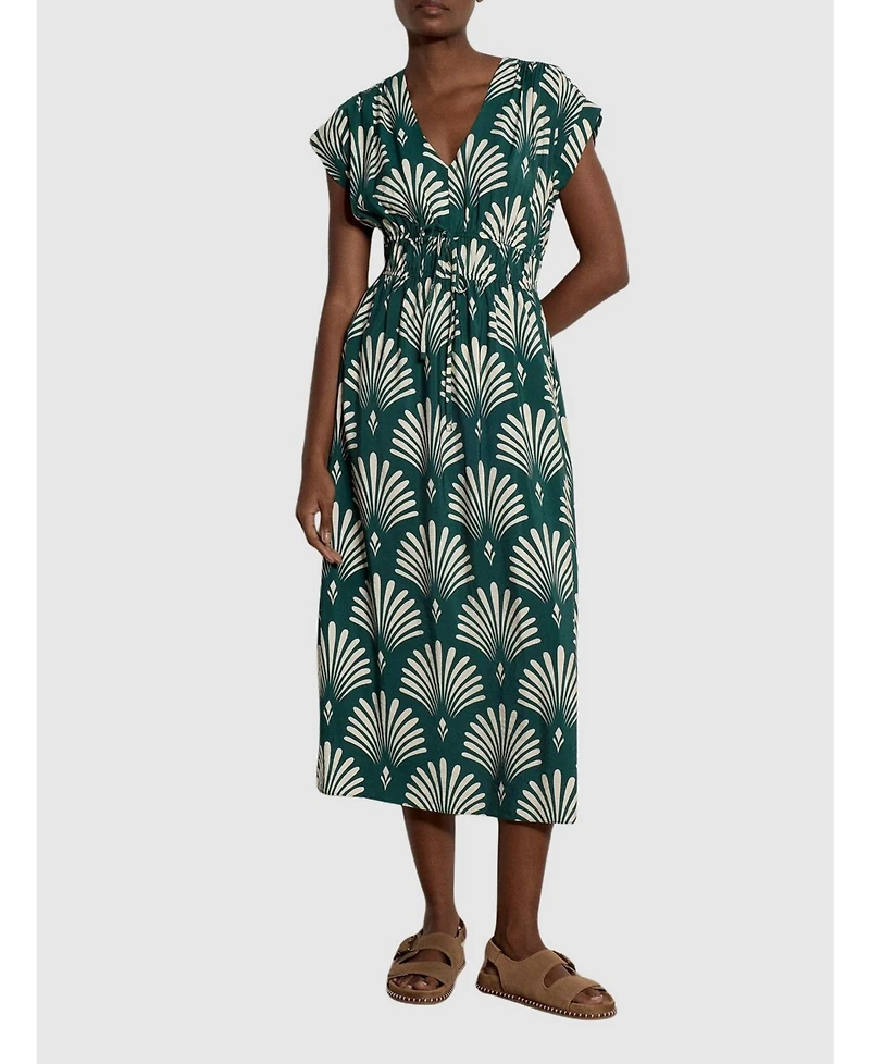 Apricot Women's Palm Geo Smock Waist Dress