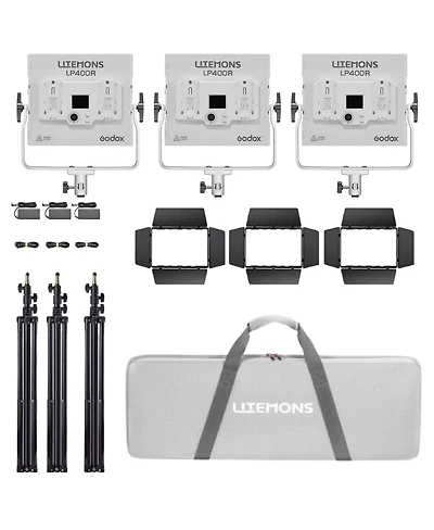 Godox Litemons LP400R 36W Rgb Led 3-Light Panel Kit