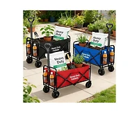 Mountaintop 680LBS Heavy Duty Folding Wagon Cart, All-Terrain Large Capacity, Camping Grocery Beach Sports Garden Home