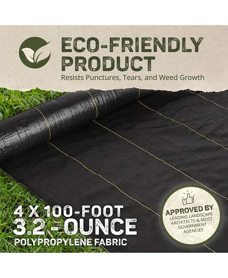 DeWitt Company 3.2oz 4' x 100' Woven Weed Barrier Landscape Fabric Ground Cover