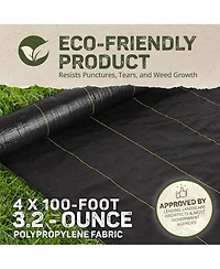 DeWitt Company 3.2oz 4' x 100' Woven Weed Barrier Landscape Fabric Ground Cover