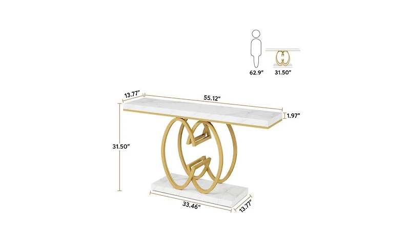 Slickblue 55" Narrow Console Table for Hallway or Sofa