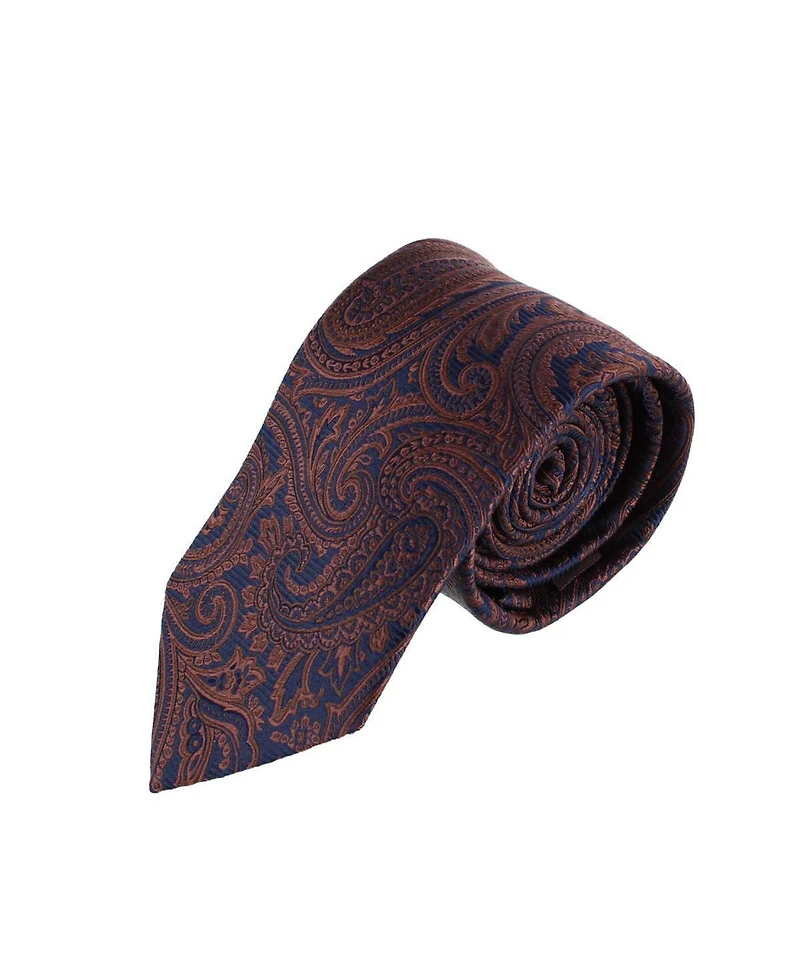 Trafalgar Men's Sobee Paisley Silk Necktie and Pocket Square