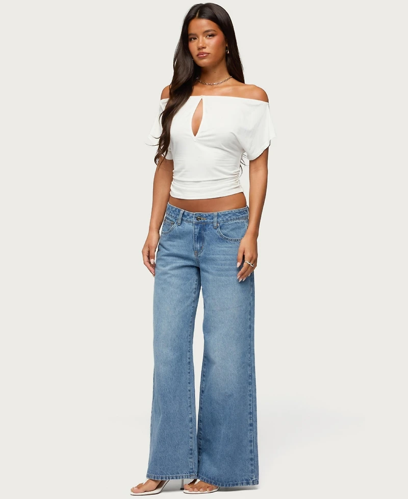 Edikted Women's Hecate Off-the-Shoulder Keyhole Top