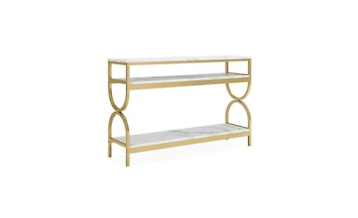 Slickblue 55" Console Table with 3-Tier Storage Shelves