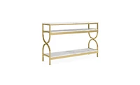 Slickblue 55" Console Table with 3-Tier Storage Shelves