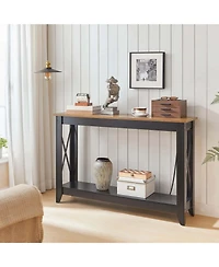 Slickblue Modern Entryway Table with Charging Station, Outlets and Usb Ports