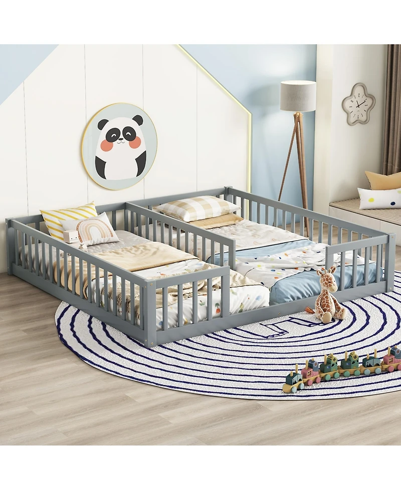 Sailvan Double Bed with Fence, Guardrails, without door