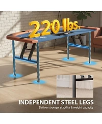 Soozier 72" Foldable Poker Table, 8-Player jack Table,