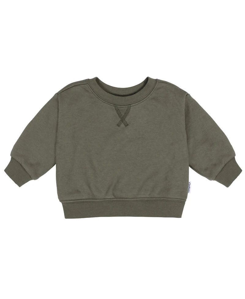 Gerber Toddler 0 -5T Neutral Crewneck Sweatshirt
