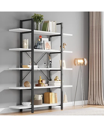 Tribesigns 5-Tier 72" Vintage Industrial Bookshelf,