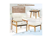 Boyel Living 5 Piece Rattan Furniture Set with Square Coffee Table