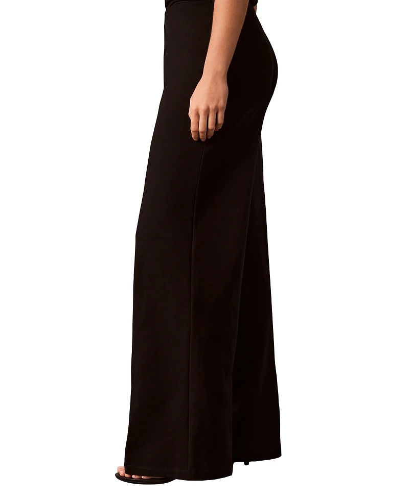 Calvin Klein Women's High-Waisted Pull-On Wide-Leg Pants