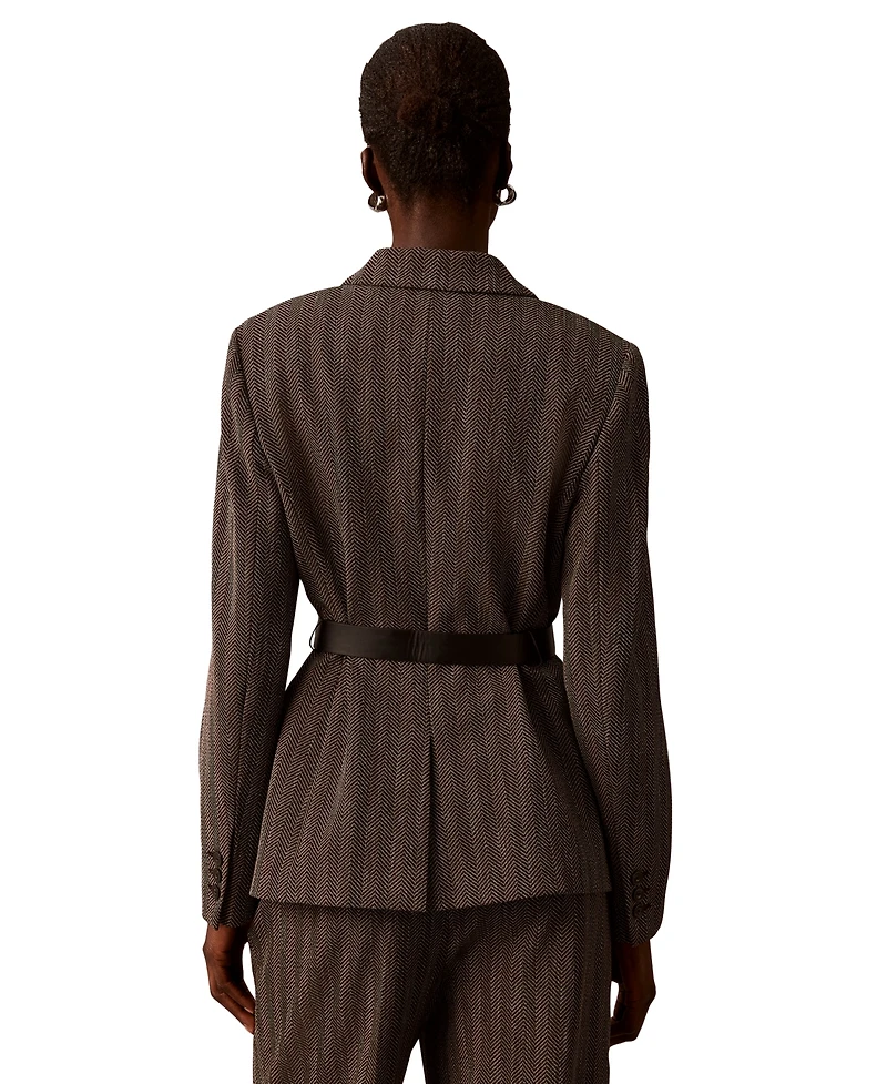 Calvin Klein Women's Notch Collar Long-Sleeve Blazer