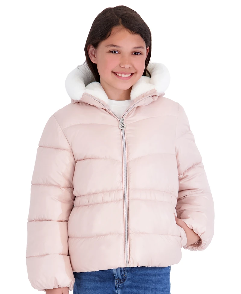 Michael Kors Toddler Girls' 2T-5T Peplum Heavy Weight Puffer Jacket