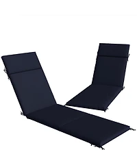 Outsunny Outdoor Chaise Lounge Cushions Set of 2 with Ties,