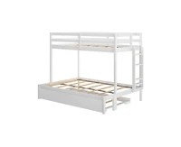 Grain & Grove Bear Plywood Twin/Full Bunk with Trundle