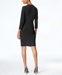 Anne Klein Petite Classic 3/4-Sleeve Wrap Dress