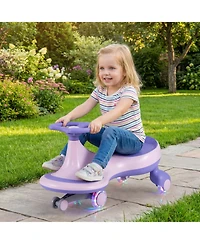 Hongge Wiggle Ride-On Car with Flashing Wheels & Anti-Tip Design, Ages 2+