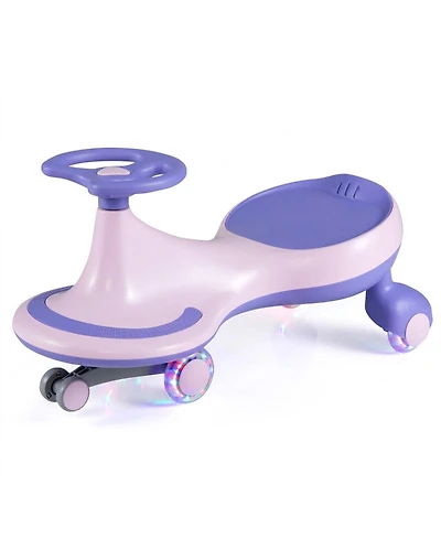 Hongge Wiggle Ride-On Car with Flashing Wheels & Anti-Tip Design, Ages 2+