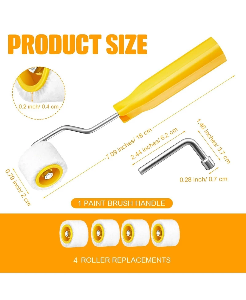 Xdovet Minit Roller Touch Up Trim Edge Corner Brush Tool Window Frame