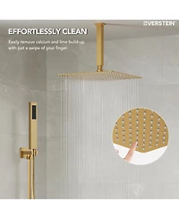 Everstein Pressure Balanced 10" Rainfall Shower System Dual Rain Heads