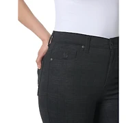 Gloria Vanderbilt Women's Amanda Ponte High-Waist Plaid Pants