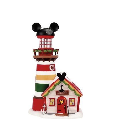 Department 56 Disney Village Keeping A Watch For Santa Light-Up Lighthouse Figurine