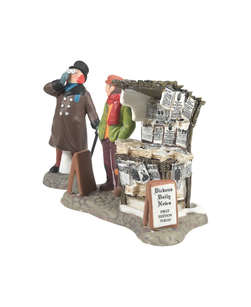 Department 56 Dickens Village London Newspaper Stand 2-Pc. Figurine