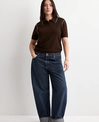 Mango Women's Contrasting Stripes Sweater