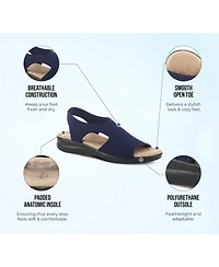 Flexus Women's Nyaman-Pindott Slingback Sandal with Rubber Sole