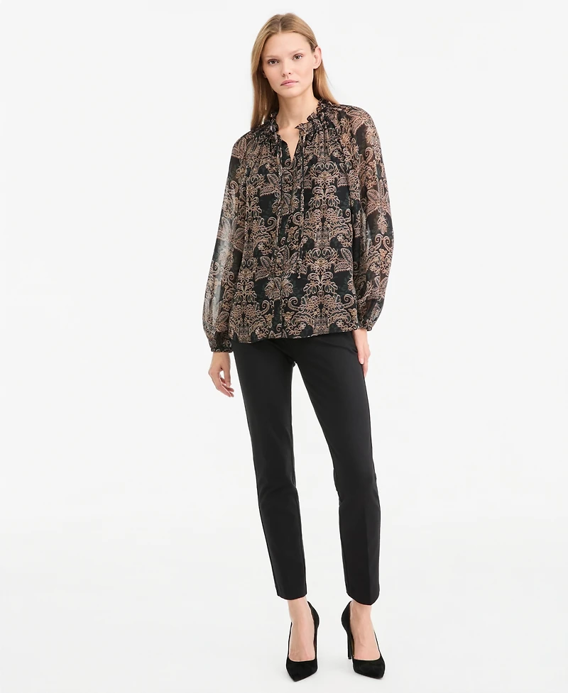 Kobi Halperin Women's Yale Sheer Chiffon Long-Sleeve Blouse