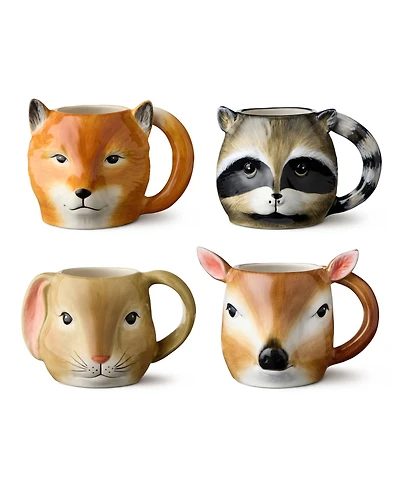 Certified International Winter Cabin Mugs, Set of 4