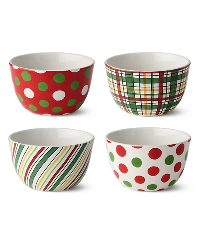 Certified International Santa Delight Ice Cream Bowls, Set of 4