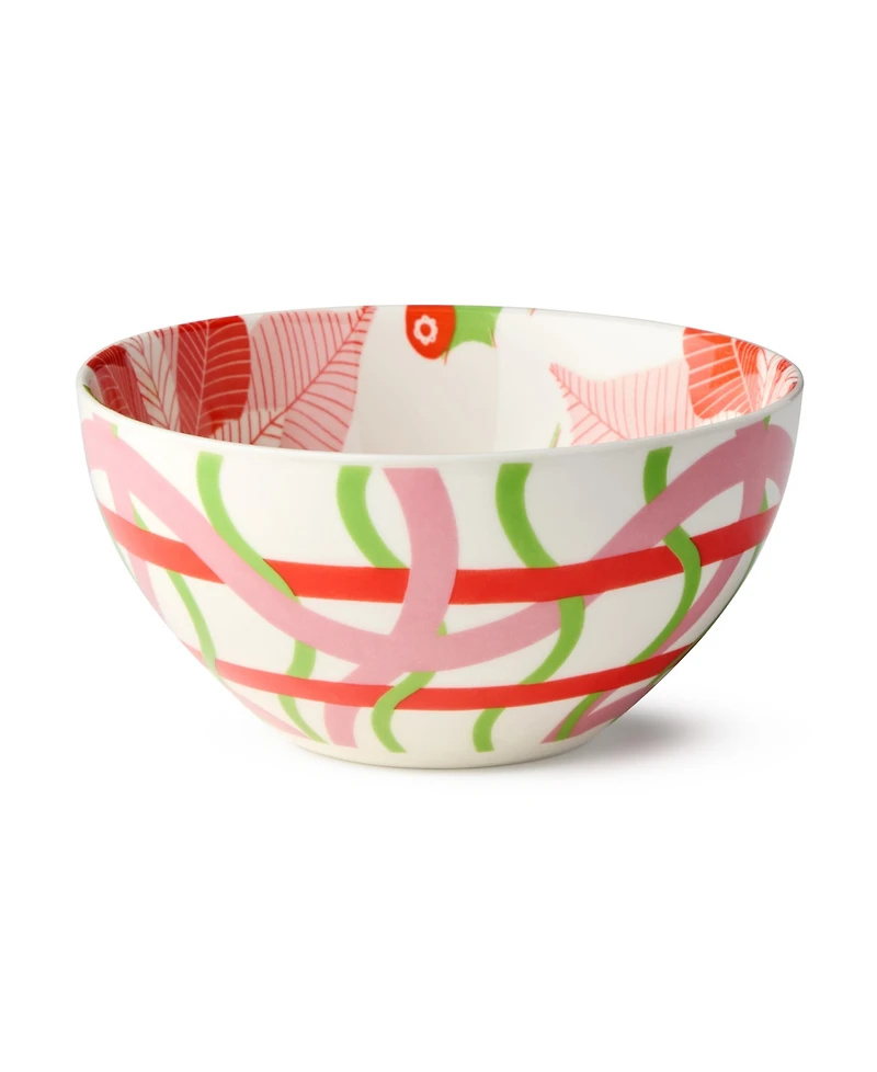 Certified International Scarlet Ribbon All-Purpose Bowls, Set of 6