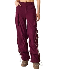 Steve Madden Women's Jacey Cargo Wide-Leg Mid-Rise Pants