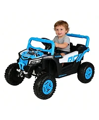 Yobtop Kids Electric Ride-On Car with 12V Battery, Remote Control & Swing Function, Seats Two, Ages 3+